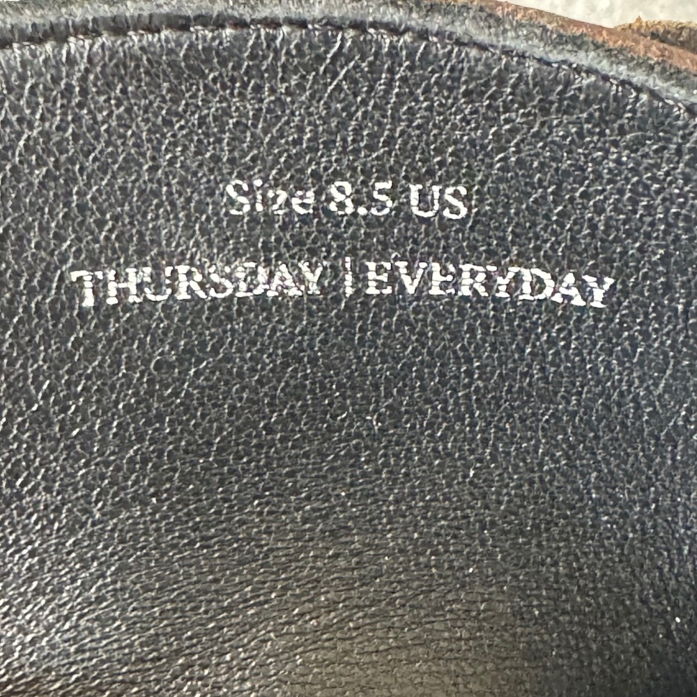 Thursday Boot Company Everyday Brown Leather Ankle Boots Lace Zip Womens 8.5 - Picture 11 of 14